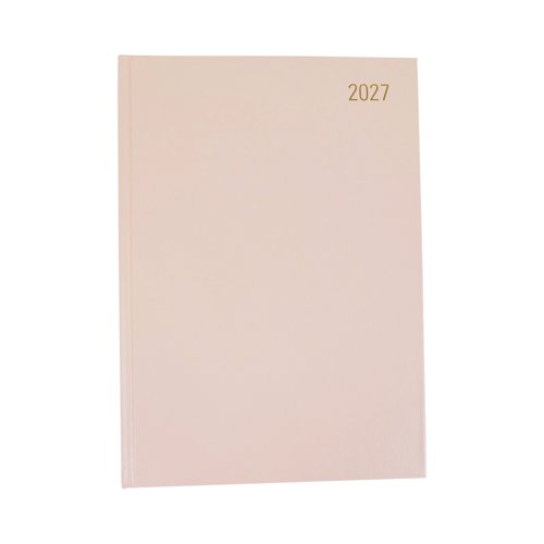 Desk Diary 2 Page Per Day A4 Soft Beige 2027 FS669236