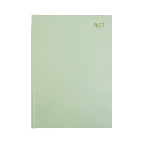 Desk Diary 2 Page Per Day A4 Sage Green 2027 FS669430