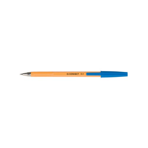 KF34047 | Choose this pack of 20 Q-Connect Blue Fine Ball Point pens for affordable, high quality writing. They're perfect for use in homes, offices and schools with smooth-flowing ink that lasts. The fine nib, made from tough tungsten carbide, gives greater control and allows for more precise writing. The long-lasting blue ink is designed for archival use, and the cap is ventilated for extra safety. This pack contains 20 blue pens.