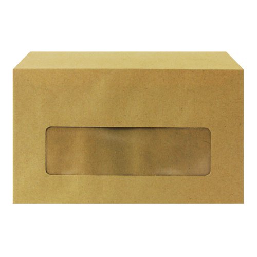 Q-Connect Envelope 89x152mm Pocket Centre Window Gummed 70gsm Manilla (Pack of 1000) KF3431