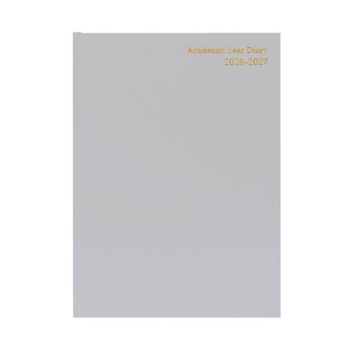 5 Star Academic Week To View Diary A5 Silver Grey 26-27 FS668132