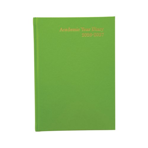 Academic Diary Week To View A5 Lime Green 2026-2027 FS669186