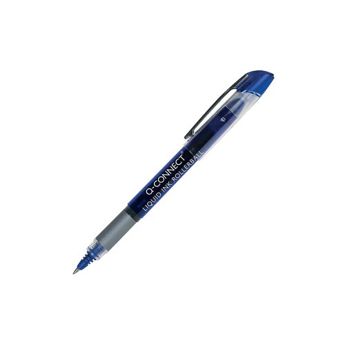 Q-Connect Liquid Ink Rollerball Pen Fine Blue (Pack of 10) KF50140 Ballpoint & Rollerball Pens KF50140