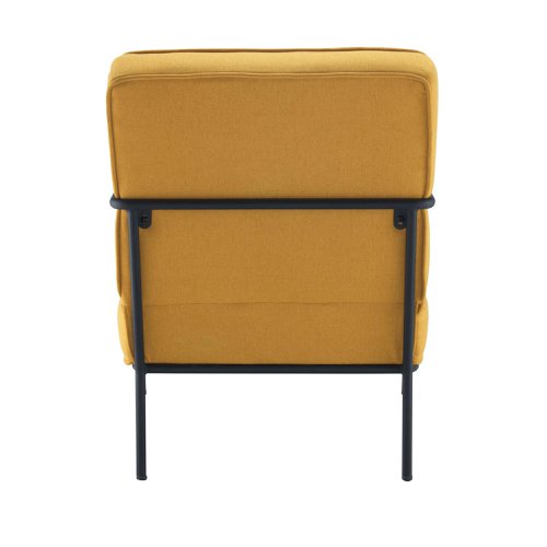 Jemini Atlas Reception Armchair is a steel framed generously padded chair with Scandinavian style fabric. Fitted with non-marking plastic feet and a black powder-coated 18mm steel frame. Ideal for reception areas, foyers and break-out areas.