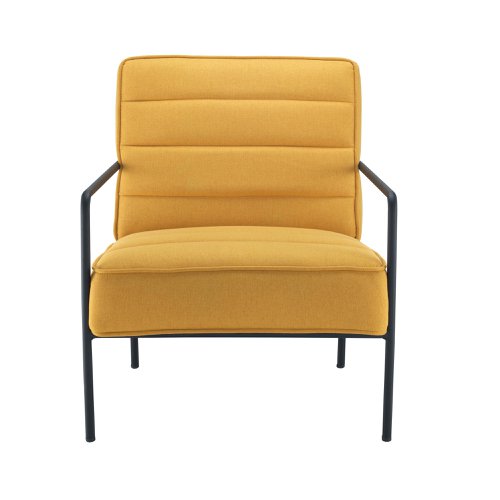 Jemini Atlas Reception Armchair is a steel framed generously padded chair with Scandinavian style fabric. Fitted with non-marking plastic feet and a black powder-coated 18mm steel frame. Ideal for reception areas, foyers and break-out areas.