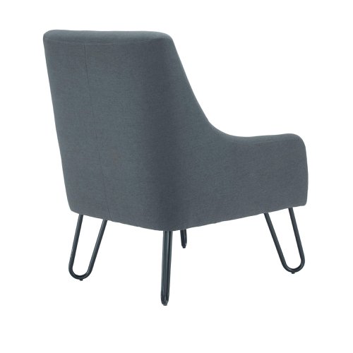 Jemini Daveen Reception Wire Frame Armchair 650x800x860mm Grey KF70021