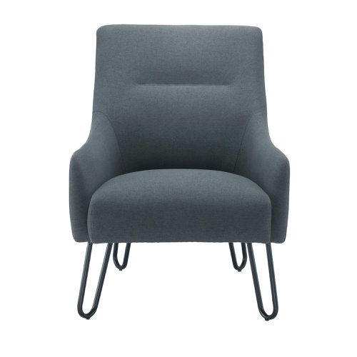 Jemini Daveen Reception Wire Frame Armchair 650x800x860mm Grey KF70021