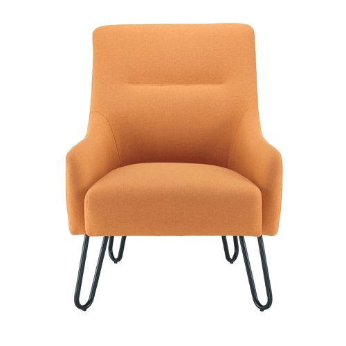 Jemini Daveen Reception Wire Frame Armchair 650x800x860mm Mustard KF70022