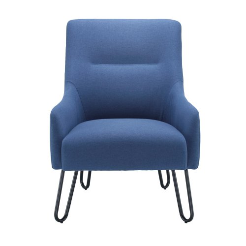 Jemini Daveen Reception Wire Frame Armchair 650x800x860mm Navy KF70023 | KF70023 | VOW