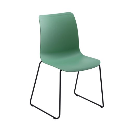 Astin Logi Skid Chair 530x530x860mm Green KF70029