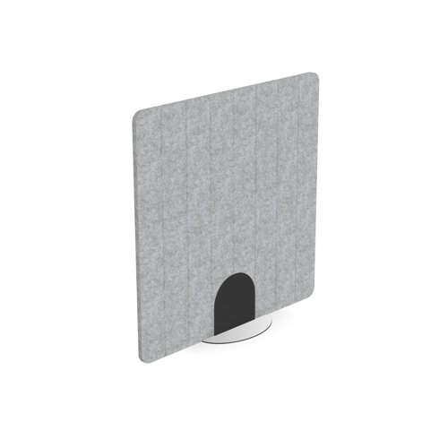 Serrion PET Freestanding V-Groove Acoustic Screen 1200x1200mm Grey KF70133