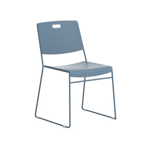 Titan Arc High Density Stacker Chair 520x545x805mm Steel Blue KF70154