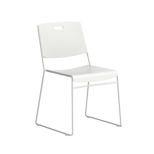 Titan Arc High Density Stacker Chair 520x545x805mm White KF70155