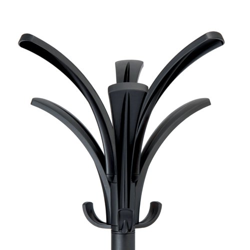 KF70325 | Practical and stylish, the Earl coat stand is the ideal accessory for your reception areas. Consisting of a rotating head with six pegs and three black ABS hooks.