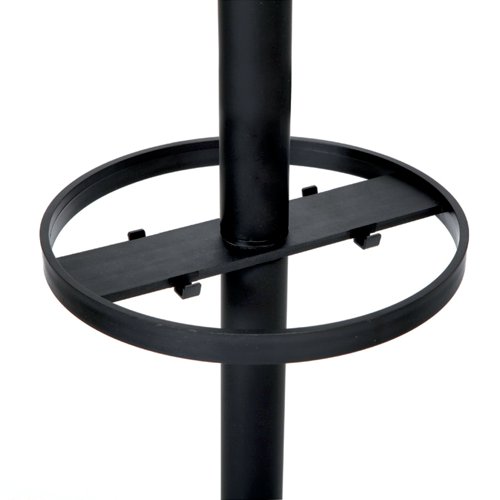 KF70325 | Practical and stylish, the Earl coat stand is the ideal accessory for your reception areas. Consisting of a rotating head with six pegs and three black ABS hooks.