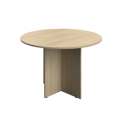 Serrion Leg Round Boardroom Table 1100x1100 OK/Silver KF800266