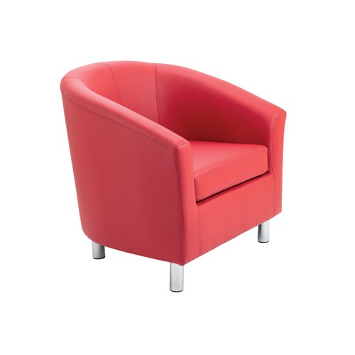 Jemini Tub Polyurethane Armchair Red KF70352