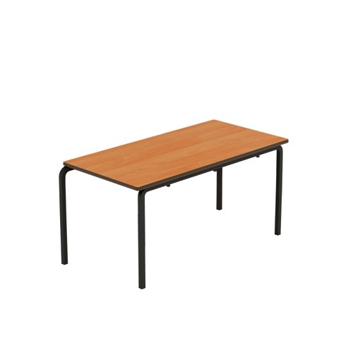 Titan Crush Bent Frame Table 1100x550x530mm Beech/Black KF70456