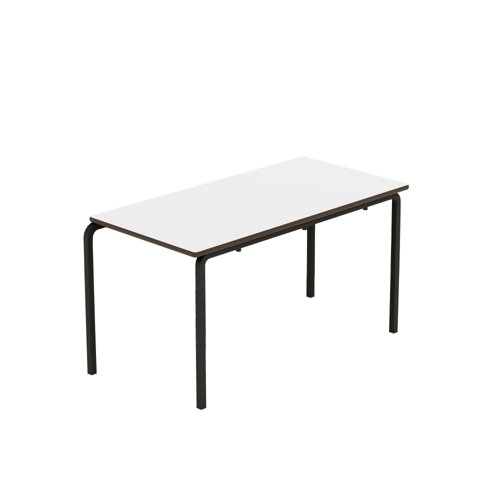Titan Crush Bent Frame Table 1100x550x590mm White/Black KF70470