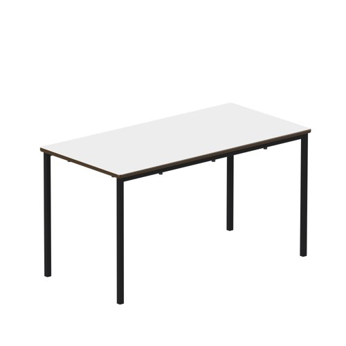 Titan Fully Welded Frame Table 1200x600x640mm White/Black KF70478