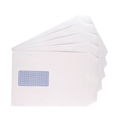 Q-Connect C5 Envelopes Window Pocket Self Seal 90gsm White (Pack of 500) 9000020