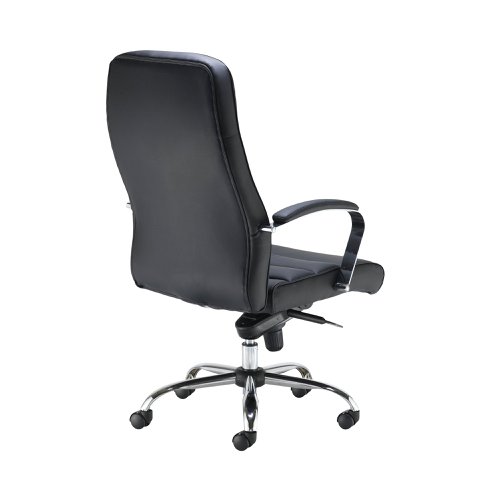 Jemini Ares High Back Executive Chair 690x690x1145-1200mm Leather Look Black KF71521