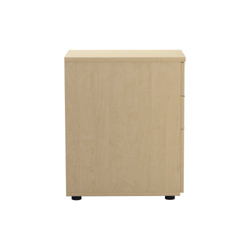 Jemini 3 Drawer Desk High Pedestal 404x600x730mm Maple KF72071