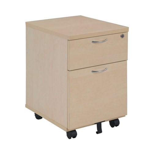 Jemini 2 Drawer Mobile Pedestal 404x500x595mm Maple KF72083