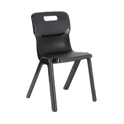 Titan One Piece Classroom Chair 363x343x563mm Charcoal KF72157