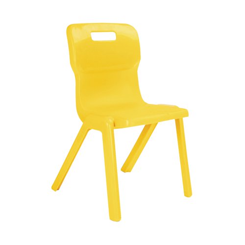 Titan One Piece Classroom Chair 363x343x563mm Yellow KF72158 | Titan