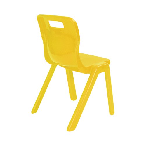 Titan One Piece Classroom Chair 363x343x563mm Yellow (Pack of 30) KF838732