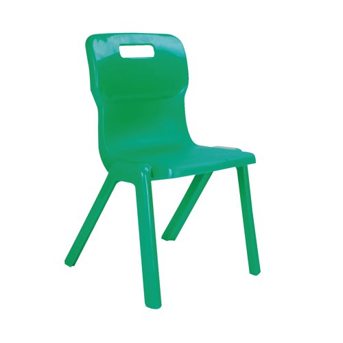 Titan One Piece Classroom Chair 435x384x600mm Green KF72161