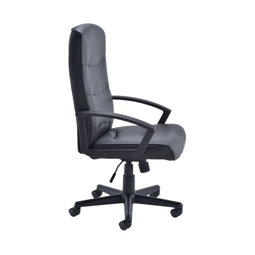 Jemini Hudson High Back Executive Chair 650x720x1050-1146mm Leather Look Black KF72232