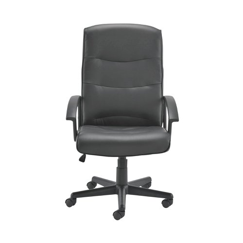 Jemini Hudson High Back Executive Chair 650x720x1050-1146mm Leather Look Black KF72232