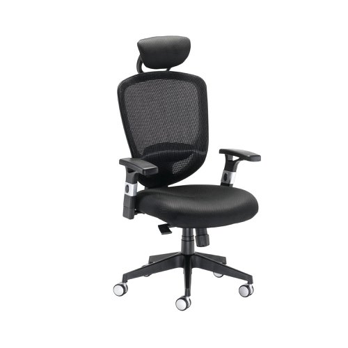 Arista Lexi High Back Chair with Headrest 710x310x600mm Black KF72245 | KF72245 | VOW