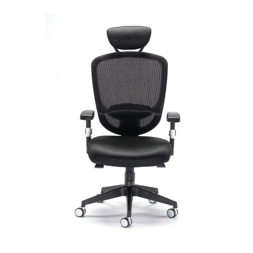 Arista Lexi High Back Chair with Headrest 710x310x600mm Black KF72245