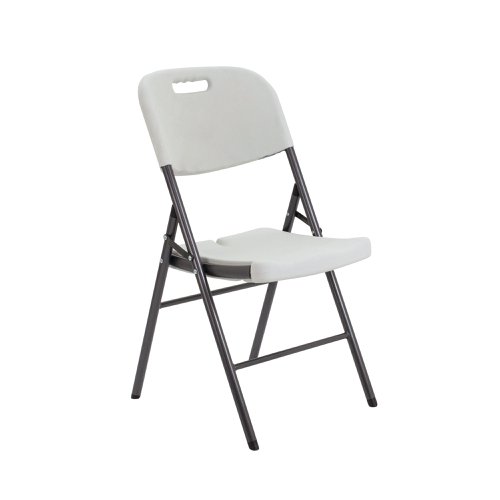 Jemini Lightweight Folding Chair 460x520x830mm White KF72332 | VOW