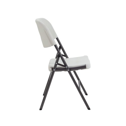 Jemini Lightweight Folding Chair 460x520x830mm White KF72332 | VOW