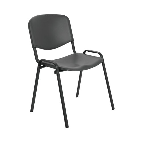 Jemini Multipurpose Stacking Chair Polypropylene 610x535x780mm Charcoal KF72369 | KF72369 | VOW