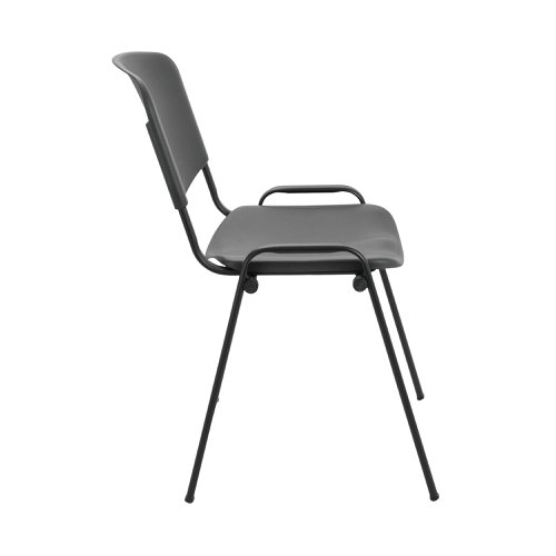 Jemini Multipurpose Stacking Chair Polypropylene 610x535x780mm Charcoal KF72369 | KF72369 | VOW