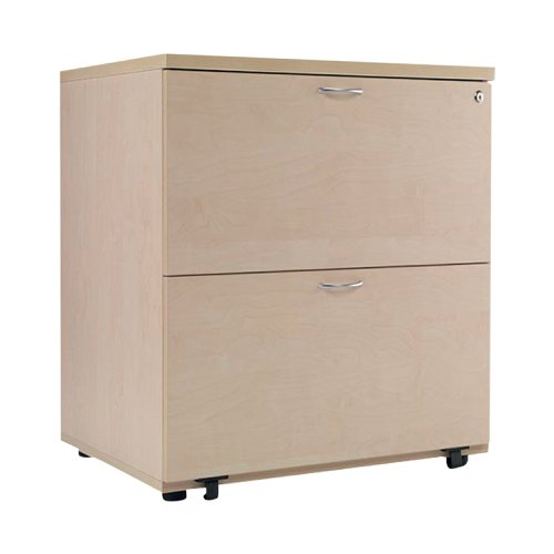 Jemini Desk High Side Filing Cabinets offer increased storage space without the added bulk. Simply position next to your desk end for an extension of your working area, increasing your productivity and making efficient use of space. This cabinet has 2 drawers which will accept foolscap files. The cabinet measures 800x600x730mm.