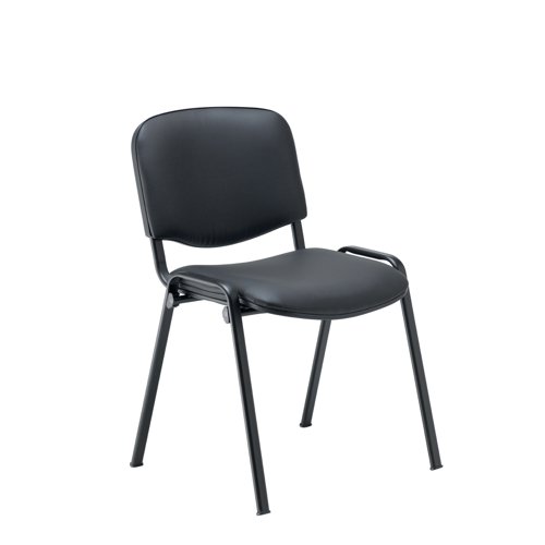 Jemini Ultra Multipurpose Stacking Chair Polyurethane Black KF72903 | VOW