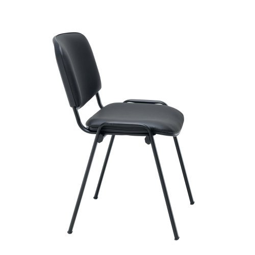 Jemini Ultra Multipurpose Stacking Chair Polyurethane Black KF72903 | VOW