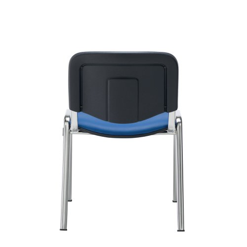 Jemini Ultra Multipurpose Stacking Chair Polyurethane Blue/Chrome KF72906 | VOW