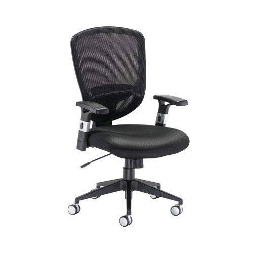 Arista Tern High Back Chair 635x555x1025-1100mm Black KF73906 | KF73906 | VOW