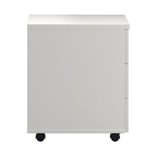 Jemini 3 Drawer Mobile Pedestal 400x500x595mm White KF74148 KF74148