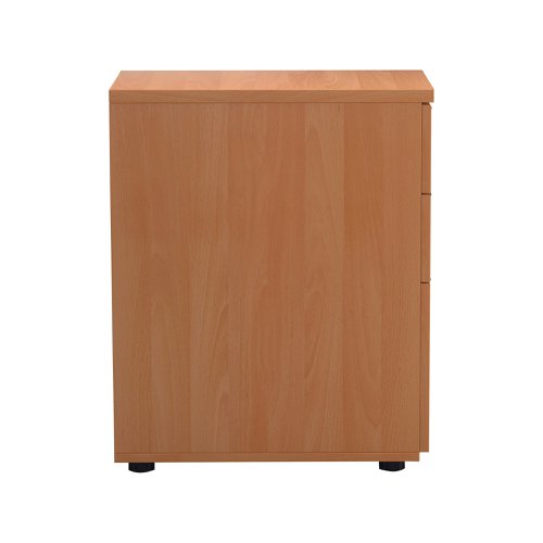 First 3 Drawer Desk High Pedestal 404x600x730mm Beech KF74465