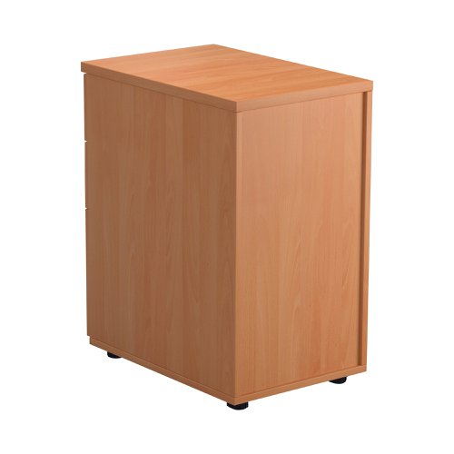 First 3 Drawer Desk High Pedestal 404x600x730mm Beech KF74465