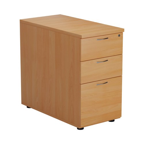 Jemini 3 Drawer Desk High Pedestal 404x800x730mm Beech KF74482