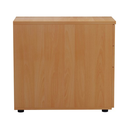 Jemini 3 Drawer Desk High Pedestal 404x800x730mm Beech KF74482 | VOW